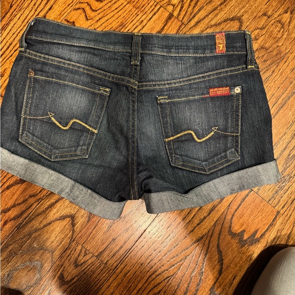 7 For All Mankind Women's blue Denim Shorts size 26 - Picture 4 of 4